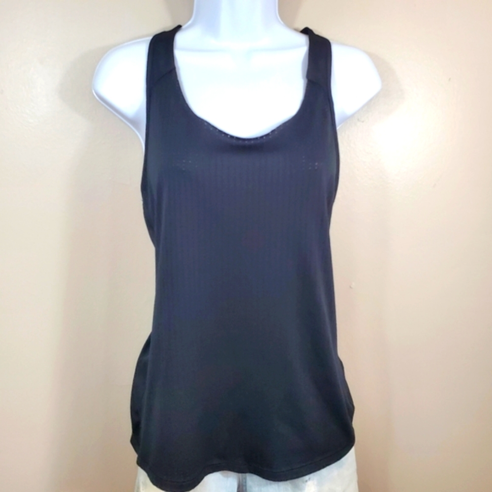 C9 by Champion Black Racerback Workout Tank with Raw Edge Neckline